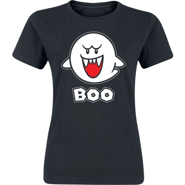 Super Mario Boo Dámské tričko černá - Merchstore.cz