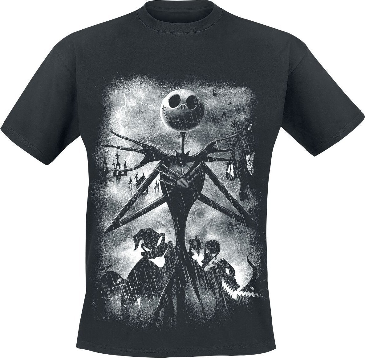 The Nightmare Before Christmas Stormy Skies Tričko černá - Merchstore.cz The Nightmare Before Christmas Stormy Skies Tričko černá - Merchstore.cz