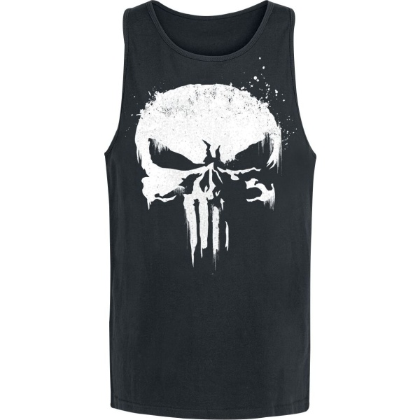 The Punisher Sprayed Skull Logo Tank top černá - Merchstore.cz