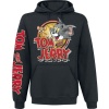 Tom And Jerry Cartoon Logo Mikina s kapucí černá - Merchstore.cz