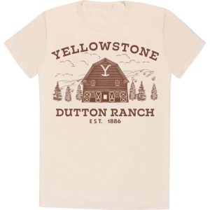 Yellowstone Dutton Ranch Tričko písková - Merchstore.cz