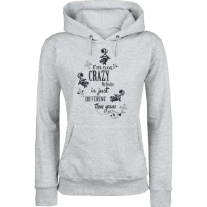 Alice in Wonderland Grinsekatze - I'm Not Crazy Dámská mikina s kapucí prošedivelá - Merchstore.cz