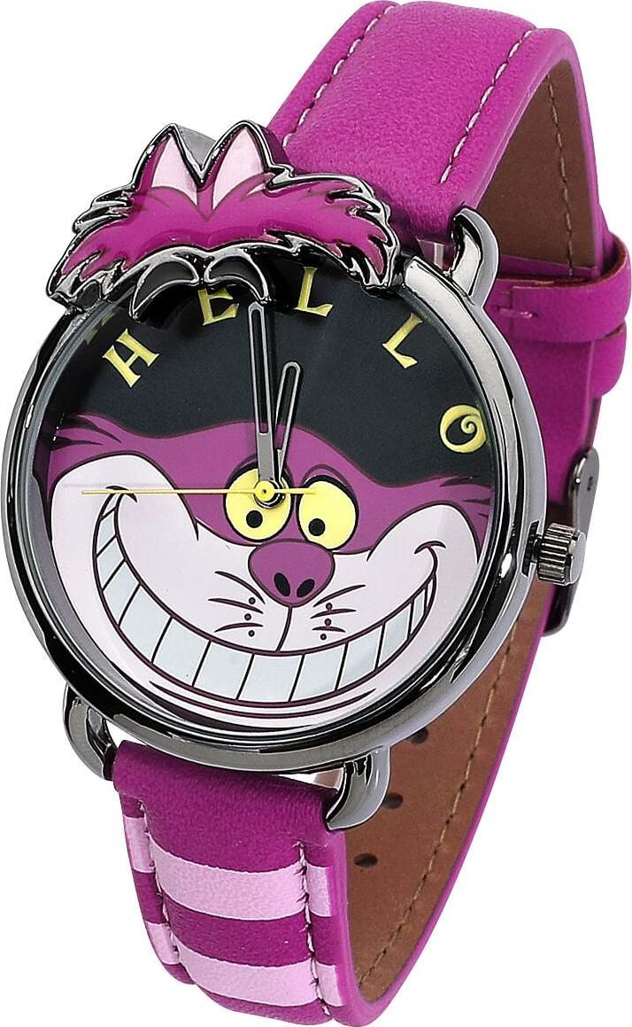 Alice in Wonderland Grinsekatze Náramkové hodinky růžová - Merchstore.cz Alice in Wonderland Grinsekatze Náramkové hodinky růžová - Merchstore.cz