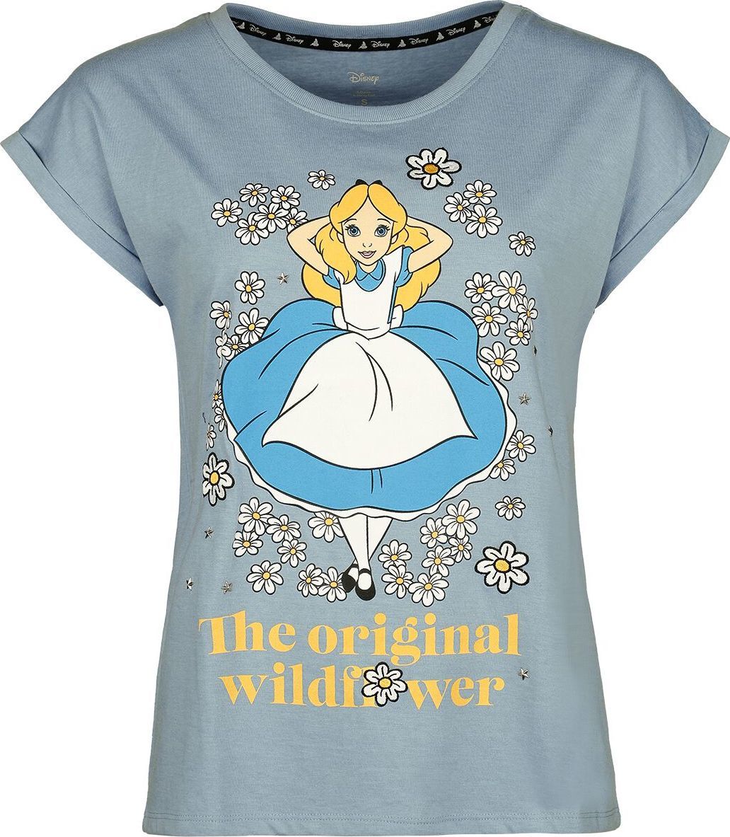 Alice in Wonderland The Original Wildflower Dámské tričko modrá - Merchstore.cz Alice in Wonderland The Original Wildflower Dámské tričko modrá - Merchstore.cz