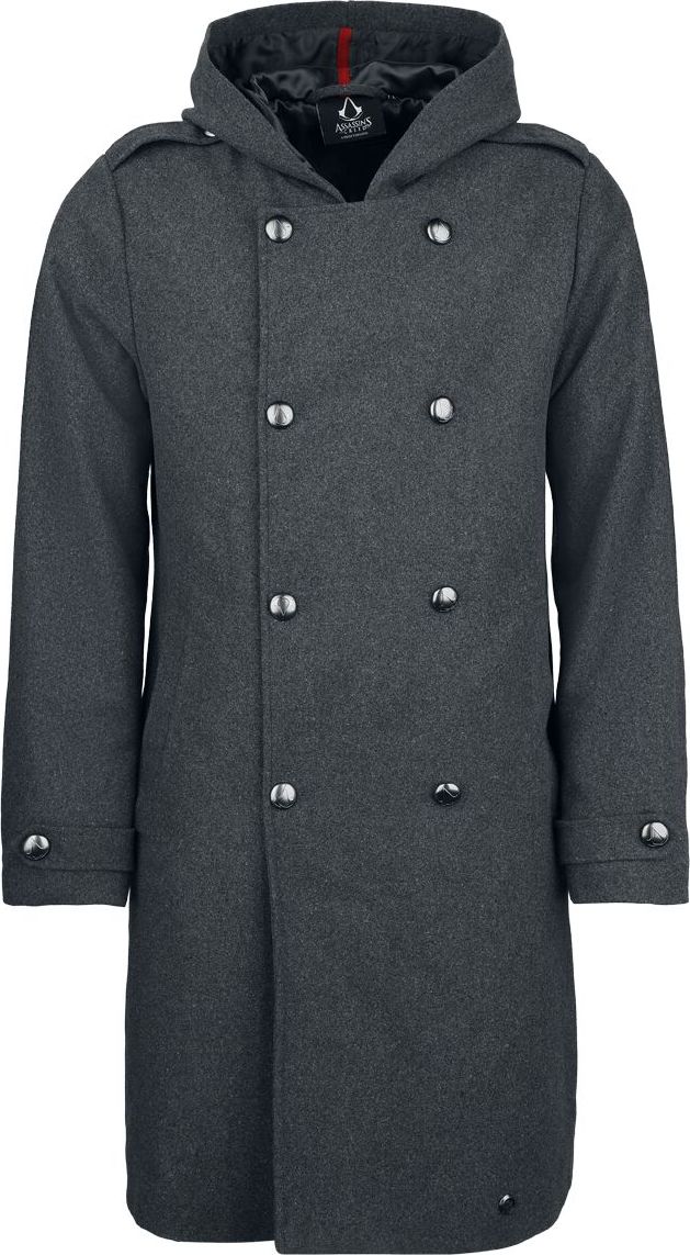 Assassin's Creed Assassin's Creed x Musterbrand - Logo Kabát šedá - Merchstore.cz Assassin's Creed Assassin's Creed x Musterbrand - Logo Kabát šedá - Merchstore.cz