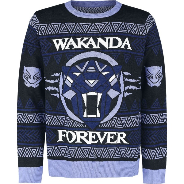 Black Panther Wakanda Forever Pletený svetr vícebarevný - Merchstore.cz