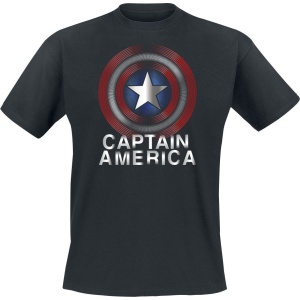 Captain America Captain America - Flash Logo Tričko černá - Merchstore.cz