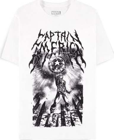 Captain America Glory Tričko bílá - Merchstore.cz Captain America Glory Tričko bílá - Merchstore.cz