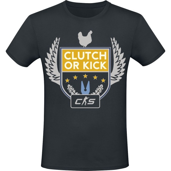 Counter-Strike 2 - Clutch Or Kick Tričko černá - Merchstore.cz