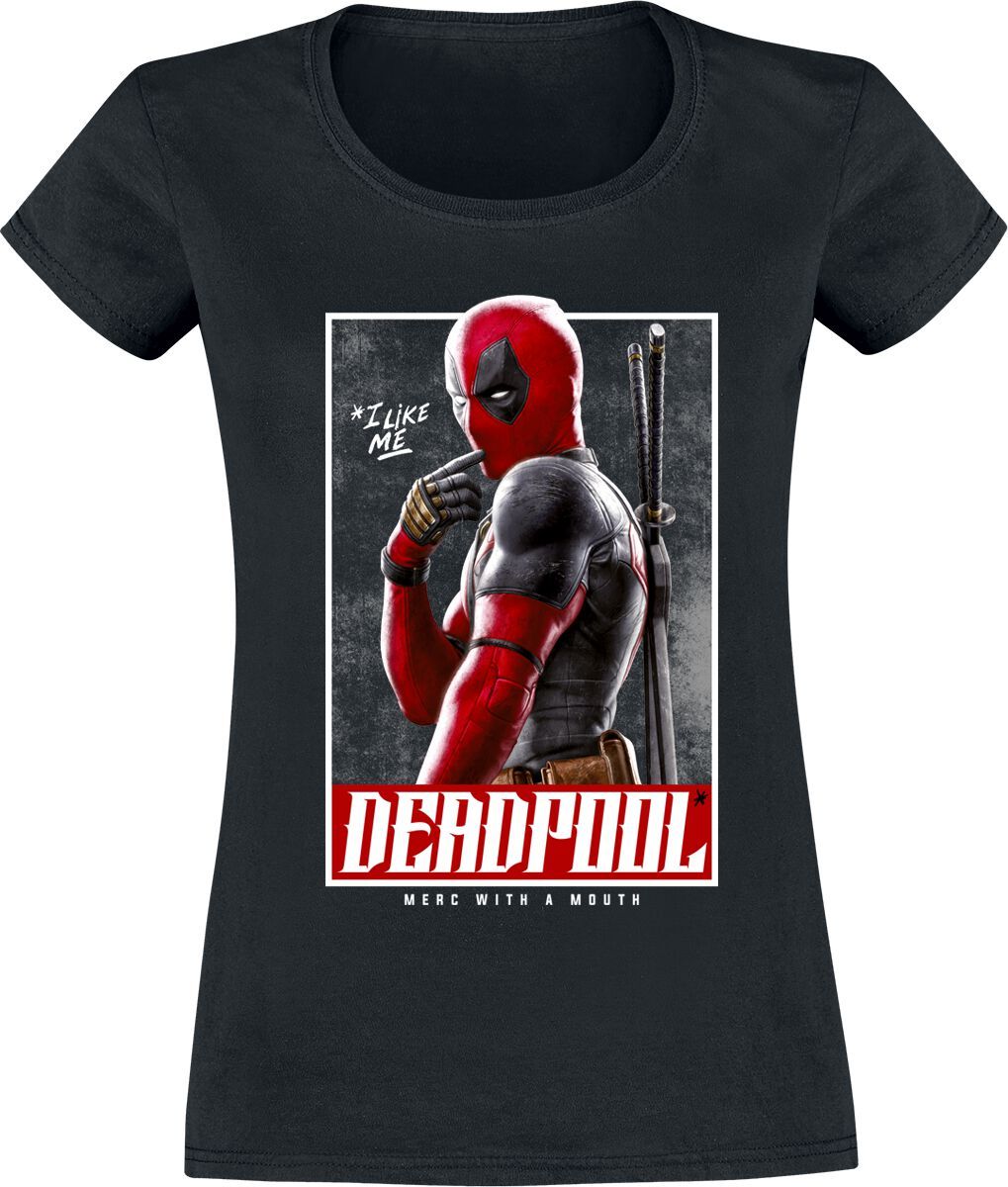Deadpool 3 - I Like Me Dámské tričko černá - Merchstore.cz Deadpool 3 - I Like Me Dámské tričko černá - Merchstore.cz