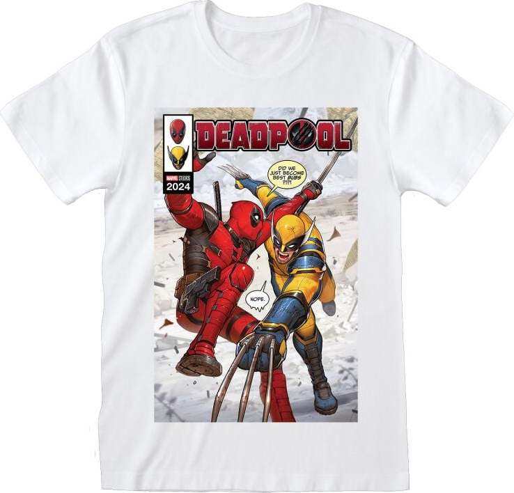 Deadpool Deadpool & Wolverine - Comic Book Cover Tričko bílá - Merchstore.cz Deadpool Deadpool & Wolverine - Comic Book Cover Tričko bílá - Merchstore.cz