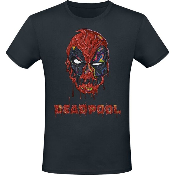 Deadpool Splatter Logo Tričko černá - Merchstore.cz