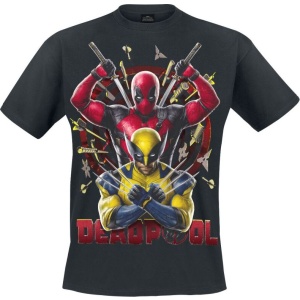 Deadpool Wolverine Bullseye Tričko černá - Merchstore.cz