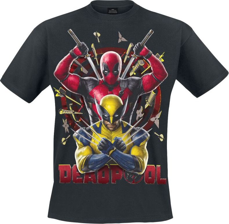 Deadpool Wolverine Bullseye Tričko černá - Merchstore.cz Deadpool Wolverine Bullseye Tričko černá - Merchstore.cz