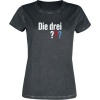 Die drei Fragezeichen Die drei ??? - Logo Dámské tričko černá - Merchstore.cz