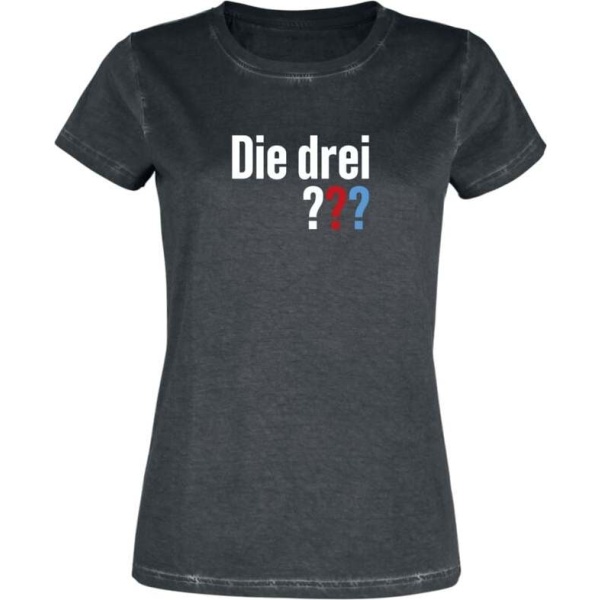 Die drei Fragezeichen Die drei ??? - Logo Dámské tričko černá - Merchstore.cz