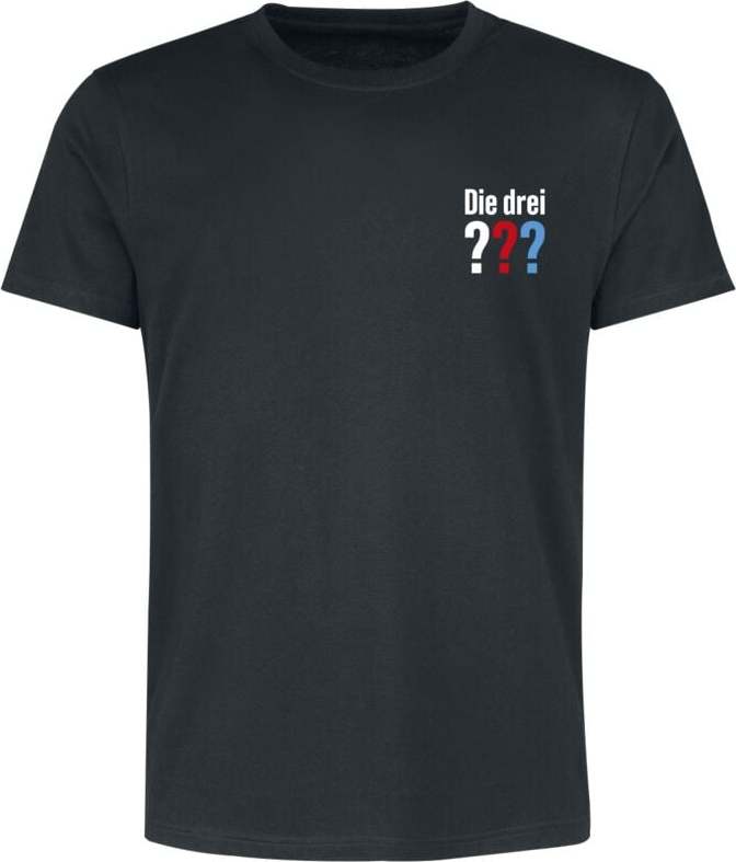 Die drei Fragezeichen Die drei ??? - Logo Tričko černá - Merchstore.cz Die drei Fragezeichen Die drei ??? - Logo Tričko černá - Merchstore.cz
