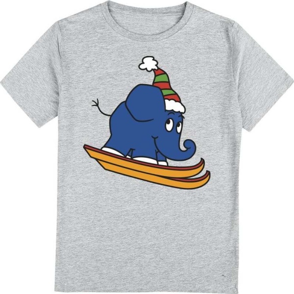 Die Sendung mit der Maus Elefant - Wintersport - Ski detské tricko prošedivelá - Merchstore.cz