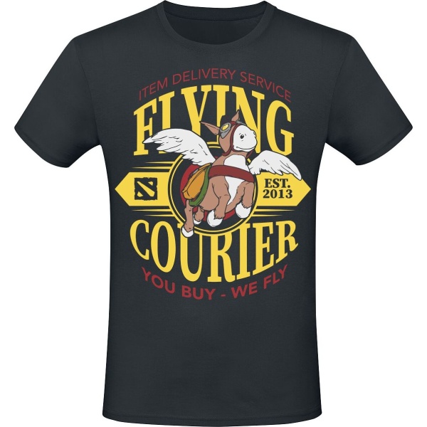 DOTA 2 Flying Courier Tričko černá - Merchstore.cz