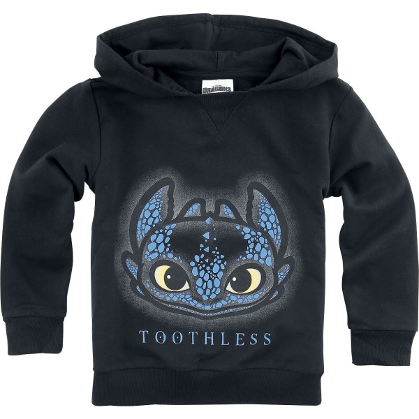 Drachenzähmen leicht gemacht Kids - Toothless detská mikina s kapucí černá - Merchstore.cz