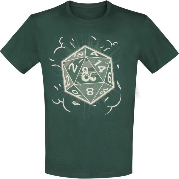 Dungeons and Dragons Dice Tričko zelená - Merchstore.cz