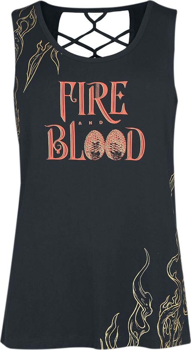 Game Of Thrones Fire And Blood Dámský top černá - Merchstore.cz Game Of Thrones Fire And Blood Dámský top černá - Merchstore.cz