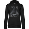 Game Of Thrones House of the Dragon Dámská mikina s kapucí černá - Merchstore.cz