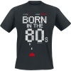 Gaming-Sprüche Born In The 80s Tričko černá - Merchstore.cz