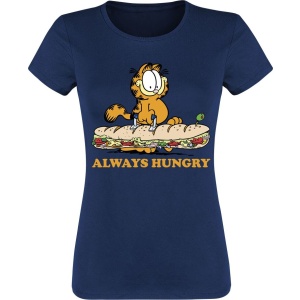 Garfield Always Hungry Dámské tričko námořnická modrá - Merchstore.cz