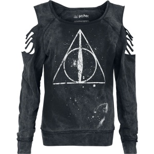 Harry Potter Deathly Hallows Dámská mikina černá - Merchstore.cz