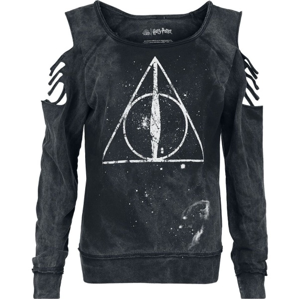 Harry Potter Deathly Hallows Dámská mikina černá - Merchstore.cz