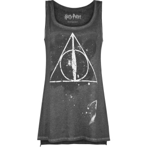 Harry Potter Die Heiligtümer des Todes Dámský top tmavě šedá - Merchstore.cz