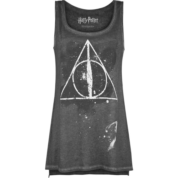 Harry Potter Die Heiligtümer des Todes Dámský top tmavě šedá - Merchstore.cz