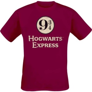 Harry Potter Hogwarts Express Platform 9-3/4 Tričko červená - Merchstore.cz