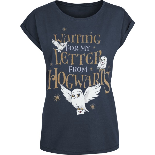 Harry Potter Hogwarts Letter Dámské tričko tmavě modrá - Merchstore.cz