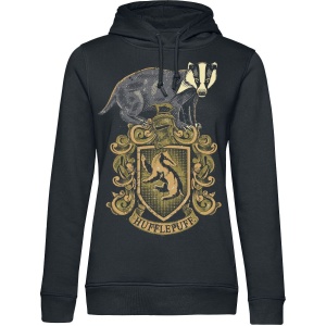 Harry Potter Hufflepuff Dámská mikina s kapucí černá - Merchstore.cz