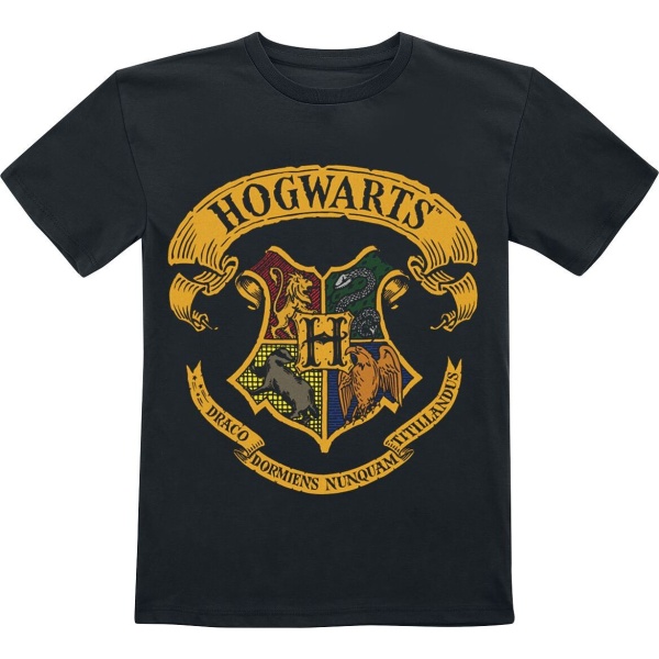 Harry Potter Kids - Hogwarts Crest detské tricko černá - Merchstore.cz