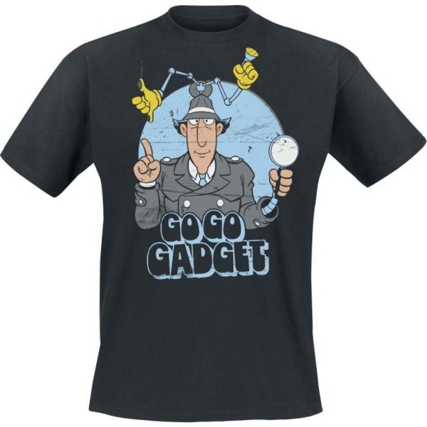 Inspector Gadget Go Go Gadget Tričko černá - Merchstore.cz