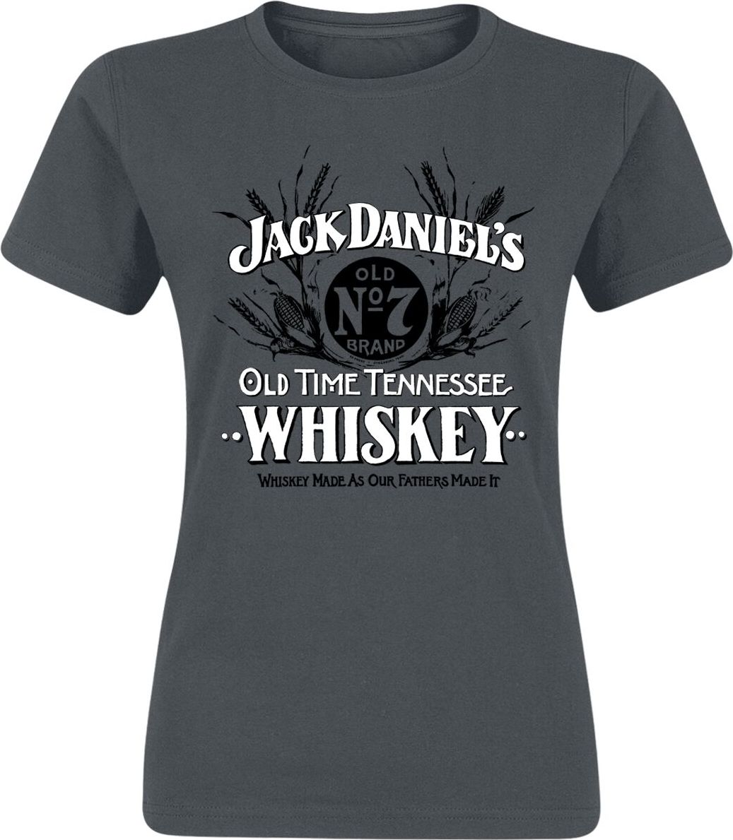 Jack Daniel's Vintage Logo Dámské tričko šedá - Merchstore.cz Jack Daniel's Vintage Logo Dámské tričko šedá - Merchstore.cz