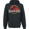 Jurassic Park Distressed Logo Mikina s kapucí černá - Merchstore.cz