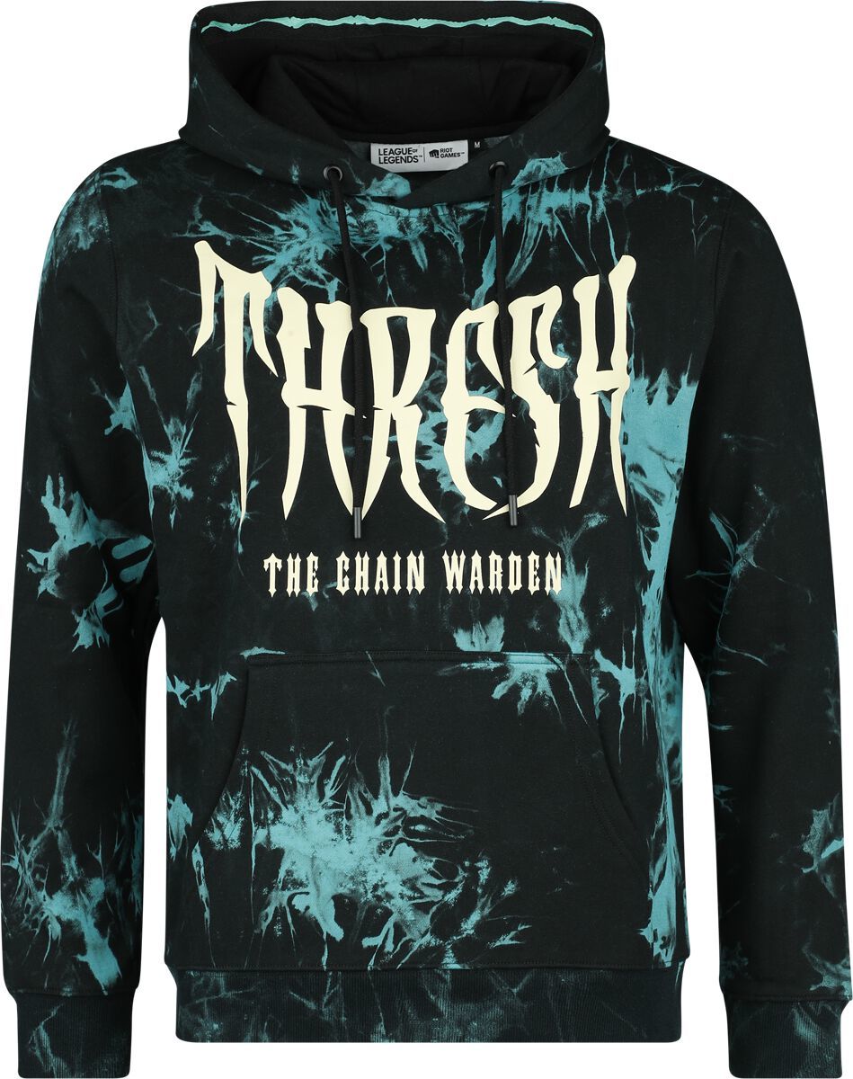 League Of Legends Thresh Mikina s kapucí cerná/modrá - Merchstore.cz League Of Legends Thresh Mikina s kapucí cerná/modrá - Merchstore.cz