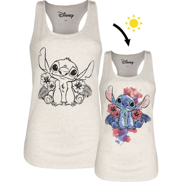 Lilo & Stitch Stitch Dámský top s nádechem béžové - Merchstore.cz