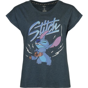 Lilo & Stitch Stitch - Music Dámské tričko námořnická modrá - Merchstore.cz