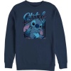 Lilo & Stitch Stitch Square Dámská mikina námořnická modrá - Merchstore.cz