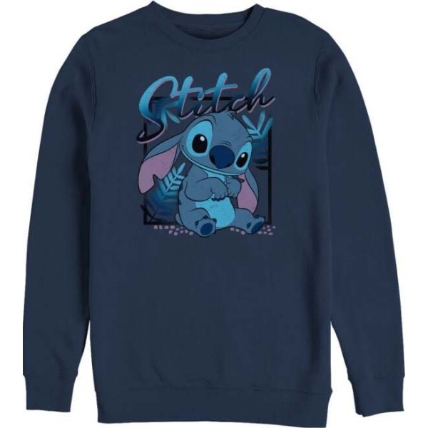 Lilo & Stitch Stitch Square Dámská mikina námořnická modrá - Merchstore.cz