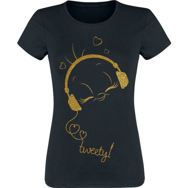 Looney Tunes Tweety - Music Dámské tričko černá - Merchstore.cz