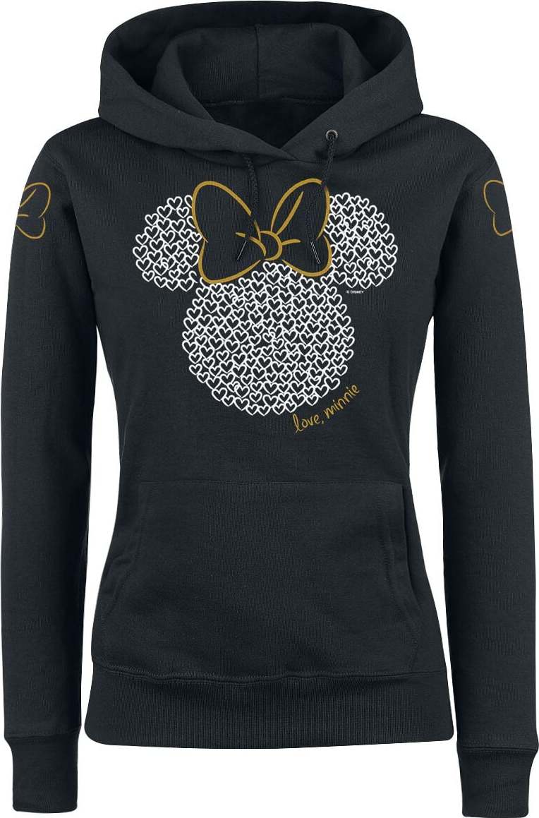 Mickey & Minnie Mouse Minnie Maus - Love Dámská mikina s kapucí černá - Merchstore.cz Mickey & Minnie Mouse Minnie Maus - Love Dámská mikina s kapucí černá - Merchstore.cz
