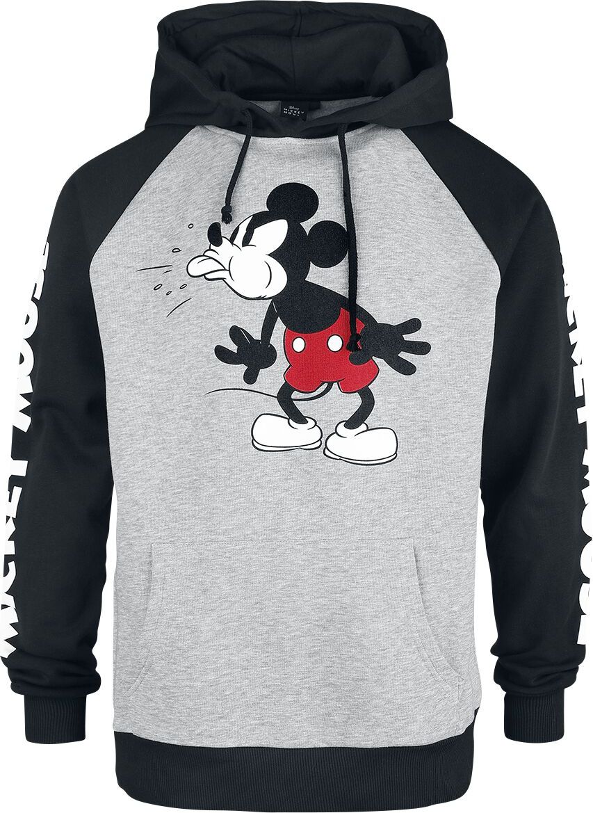 Mickey & Minnie Mouse Tongue Out Mikina s kapucí šedá/cerná - Merchstore.cz Mickey & Minnie Mouse Tongue Out Mikina s kapucí šedá/cerná - Merchstore.cz