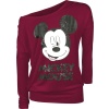 Mickey & Minnie Mouse Twinkle Dámské tričko s dlouhými rukávy červená - Merchstore.cz