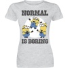 Minions Normal life is boring Dámské tričko šedá - Merchstore.cz